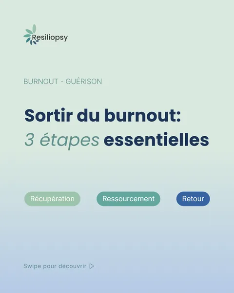 Burnout et guérison: 3 étapes essentielles