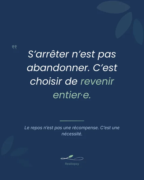 S'autoriser une vraie pause
