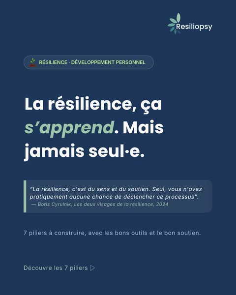 La résilience ça s'apprend