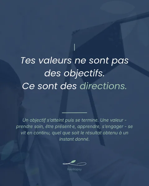 Valeurs ≠ objectifs
